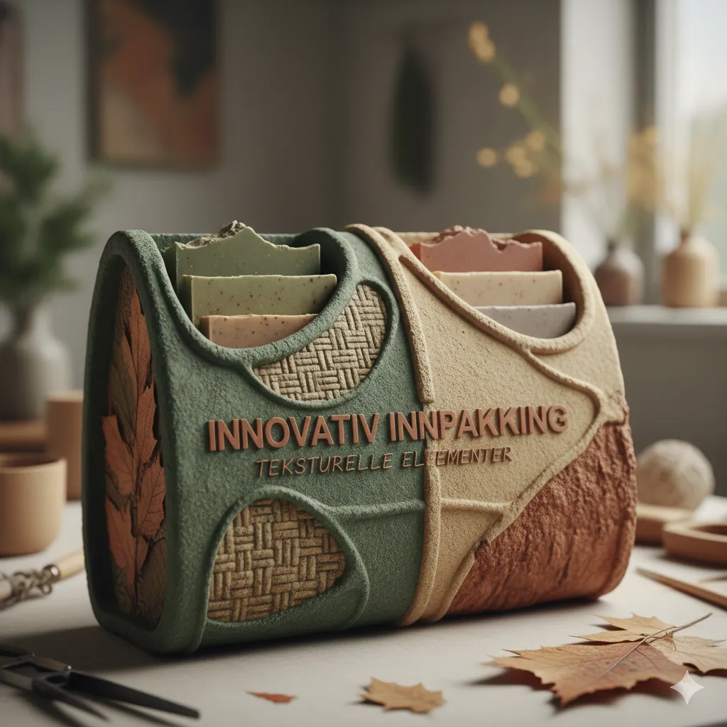Innovativ innpakking med teksturelle elementer